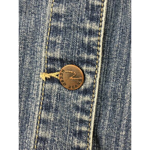 Neeso Denim Jean Jacket Womens 1X‎ Lightweight Cropped Embellished Embroidered - Picture 4 of 9